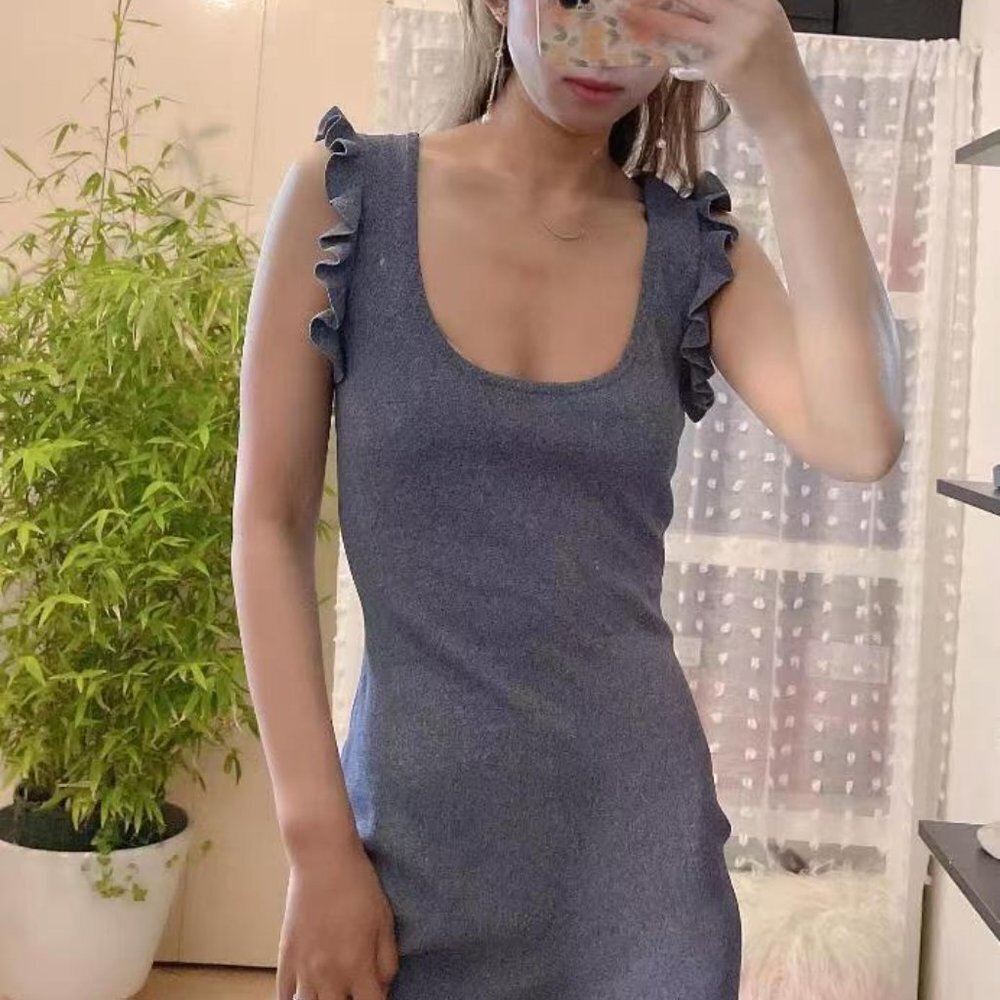 C/meo Collective Incompatible Knit Dress Navy Marble Size M NWT - Picture 3 of 3
